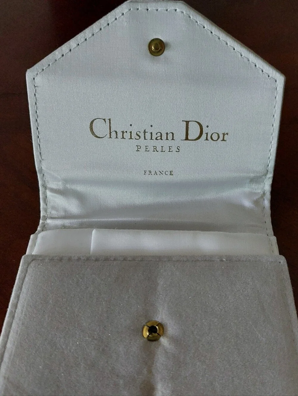 Rare Vintage Christian Dior "Perles" Velvet Jewelry Pouch Set (2 Sizes) - Picture 7 of 16